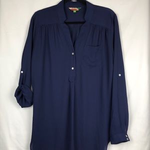 Navy Blue Women's Tunic Top